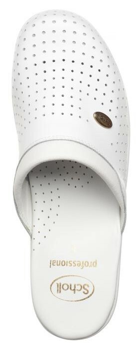 Scholl CLOG BACK GUARD - zdravotné pantofle PROFESIONAL veľ. 46, biela