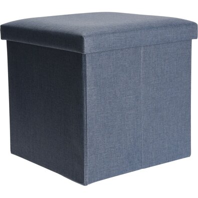 Hocker mit Ablage Daniell Blau, 38 x 38 x 38 cm