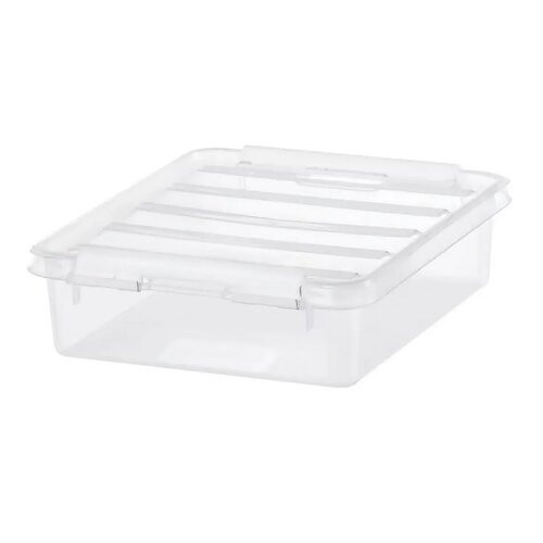 SmartStore Tárolódoboz fehér kapcsokkal Classic, 1l