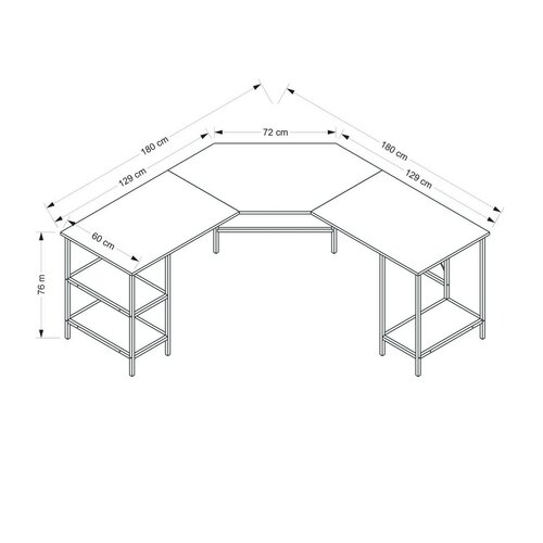 Biurko Power L Black