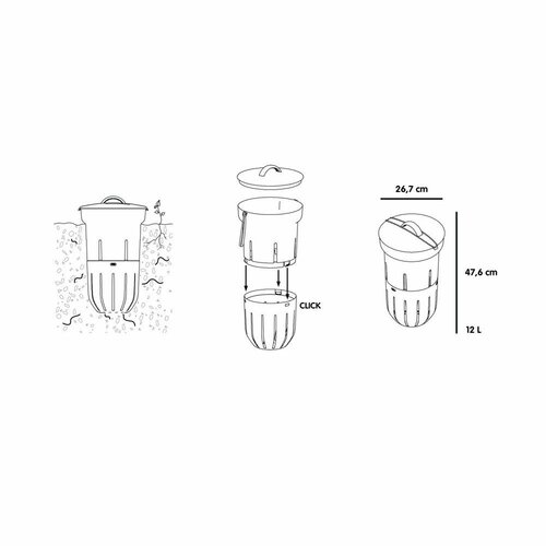 Plastia Вермикомпостер для грядки, зелений