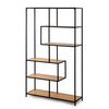 Kovový regál LOFTY GRID Classic Oak, 185 x 114 cm