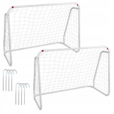 Aldotrade Fußballtor 124 x 96 x 61 cm, 2er-Set