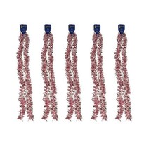 Zestaw łańcuchów bożonarodzeniowych 7 x 200 cm, 5 szt., różowy