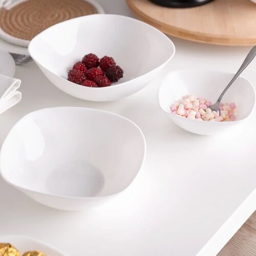 Altom Komplet skled iz opalnega stekla White harmony 19 cm, 6 kosov