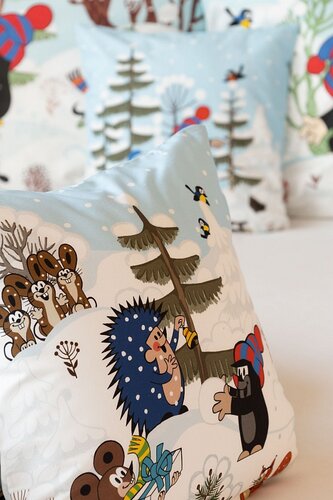 Matějovský Baumwollbettwäsche Deluxe Maulwurf und Winter, 140 x 200 cm, 70 x 90 cm