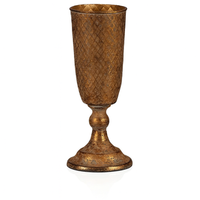 Металевий чаша вузька, золота, 10 x 10 x 30 см