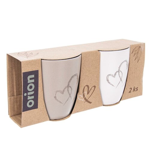Orion 2-delni set keramičnih skodelic DOUBLE LOVE,140 ml