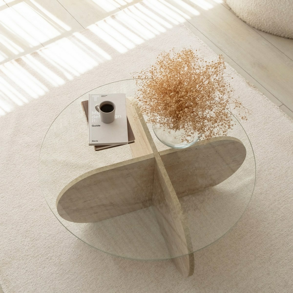 Konferenčný stolík Bubble Travertine
