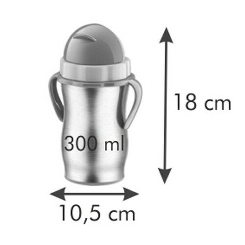Tescoma BAMBINI Kinder-Thermosflasche mit Strohhalm, rosa
