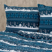 Lenjerie de pat 4Home Winter village, din bumbac, 160 x 200 cm, 70 x 80 cm