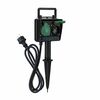 Solight PG01 Zahradní sloupek IP44, 2 zásuvky, gumový kabel 1,5 m