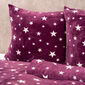 4Home Bettwäsche Mikroflanell Stars Violett, 160 x 200 cm, 2x 70 x 80 cm