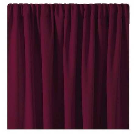 AmeliaHome Zasłona Blackout Oxford Pleat bordowy, 140 x 245 cm