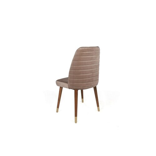 Hugo Beige and Walnut étkezőszékek, 2 db