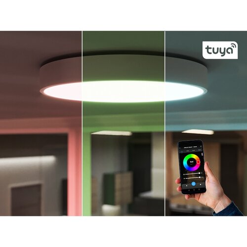 Panlux Přisazené LED svítidlo Verona Circle Smart bílá, pr. 28,3 cm, IP54