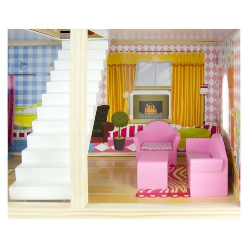 Bino Dětský dřevěný domeček s nábytkem