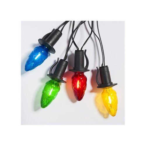 Venkovní osvětlení Šiška barevná, 20x LED Filament žárovky, prodloužení