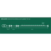 Světelný řetěz Šiška, 20 LED žárovek Filament, černý kabel, základní