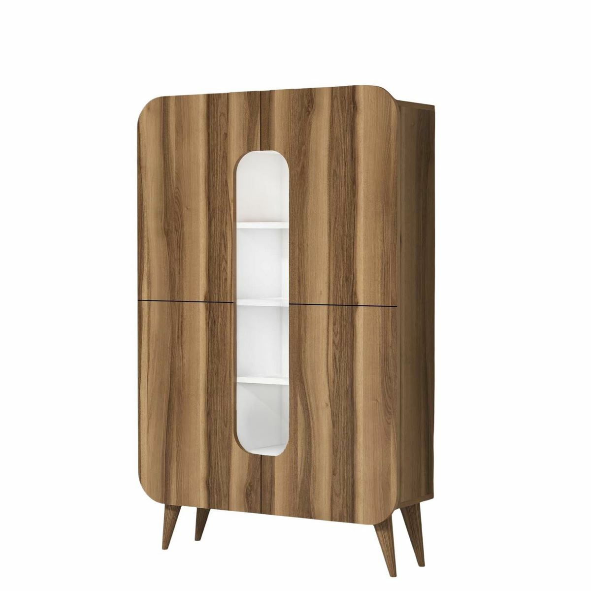 Skrinka Mine Walnut and White