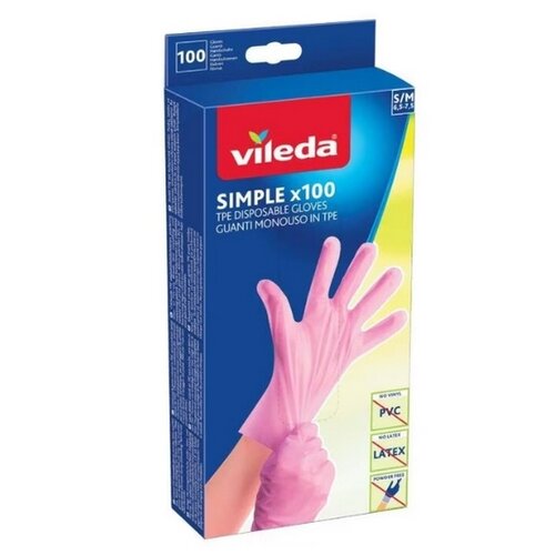 Vileda Simple rokavice S/M 100 kos