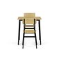 Set de masă Industrial cu 2 scaune, 70 x 70 x 76cm, stejar sălbatic
