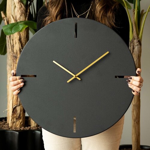 Настінний годинник Timeless APS113, чорний, 48 ×48 см