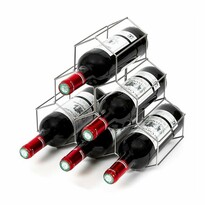 Compactor Stojan pre 6 fliaš vína, 28 x 28 x 4,5 cm, chróm