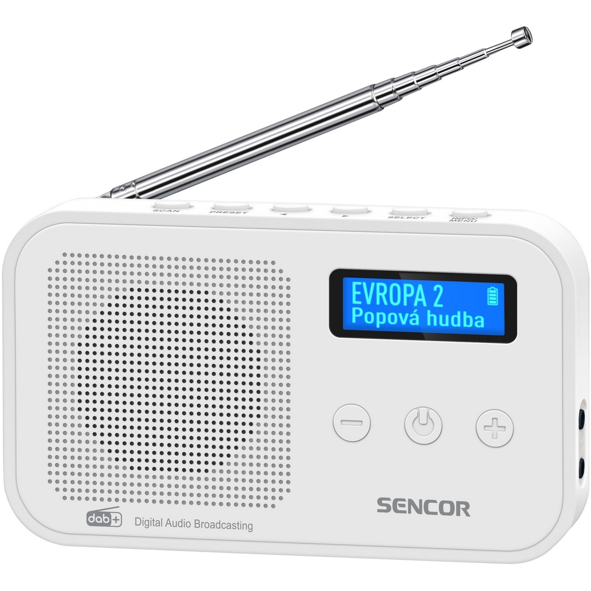 Sencor SRD 7200 W DAB+/FM digitálne rádio, biela