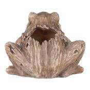 Osłonka na kwiaty Żaba, 17 x 12 x 19 cm, polyresin