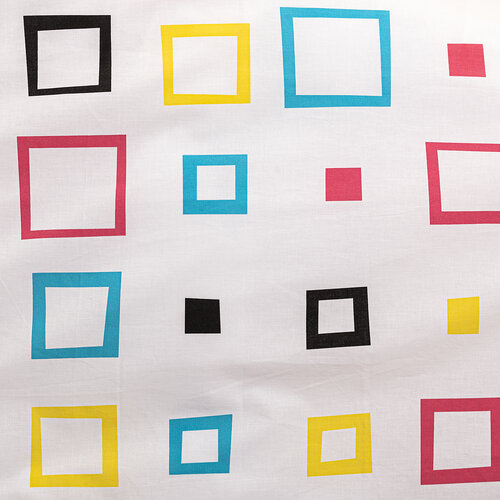 Baumwollbettwäsche für Kinderbetten Quadrate , 90 x 140 cm, 45 x 65 cm