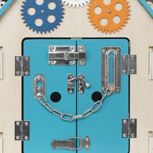 2Kids Toys Activity board Domček, tyrkysová