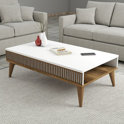 Couchtisch Mila White and Walnut