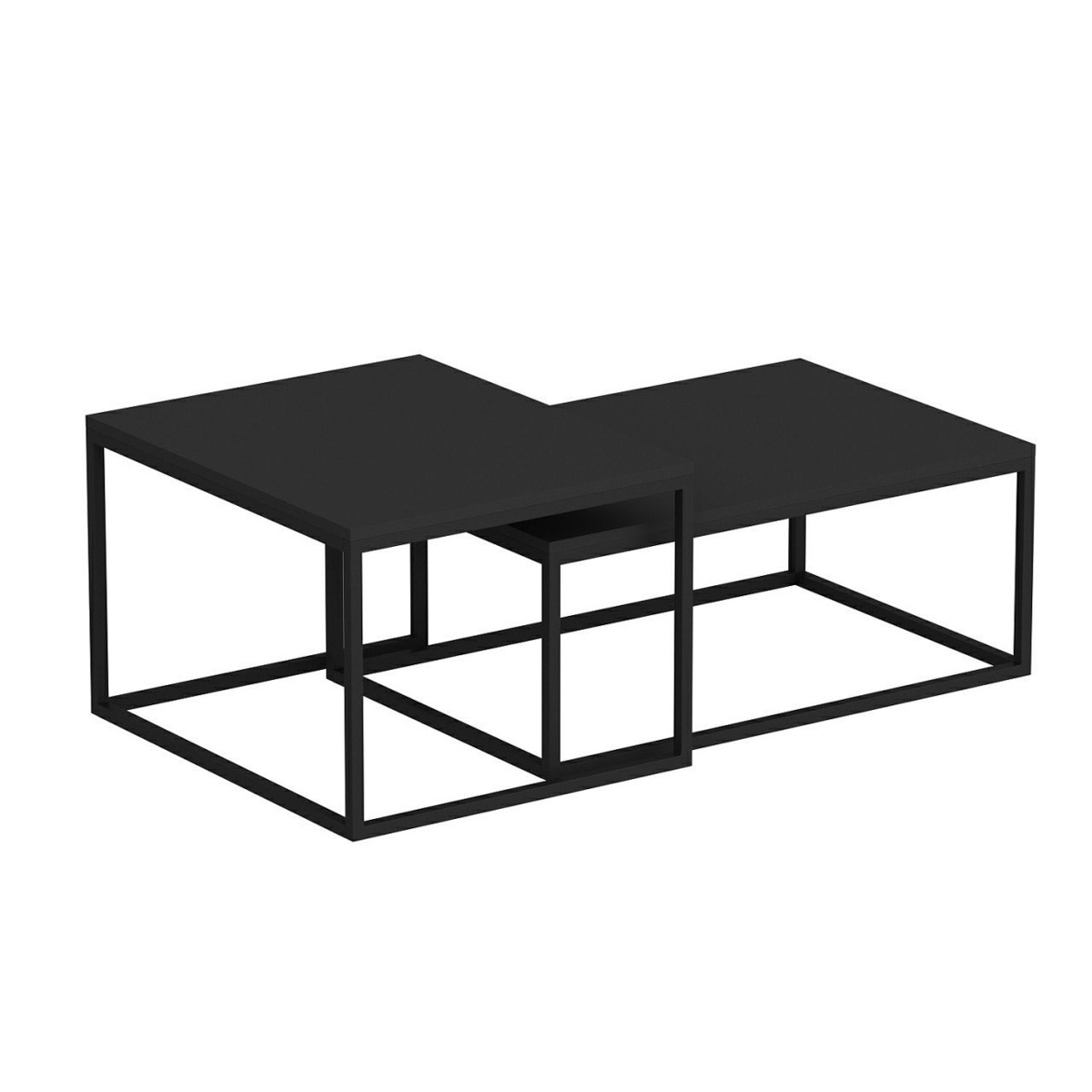 Odkládací stolek Leka Black, 2 ks