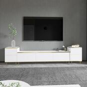 TV-Lowboard mit Schränken Imej White and Gold