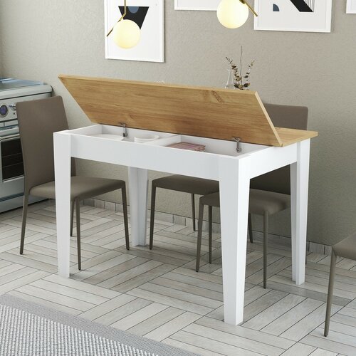 Masă de sufragerie Kiev White and Oak