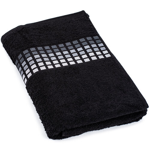 Ręcznik kąpielowy Darwin czarny, 70 x 140 cm