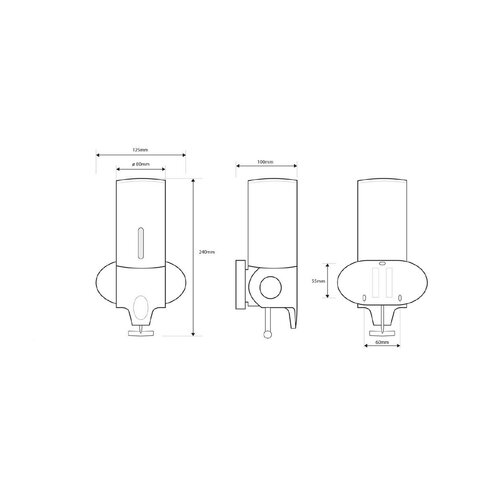 SAPHO XP101 Дозатор для мила, нержавіюча сталь матова, 350 мл