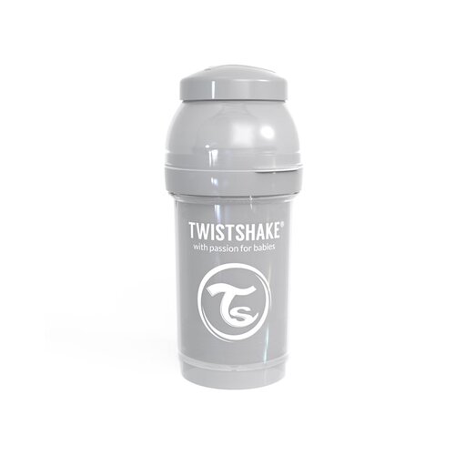 Twistshake Антиколікова дитяча пляшечка 180 мл, сіра
