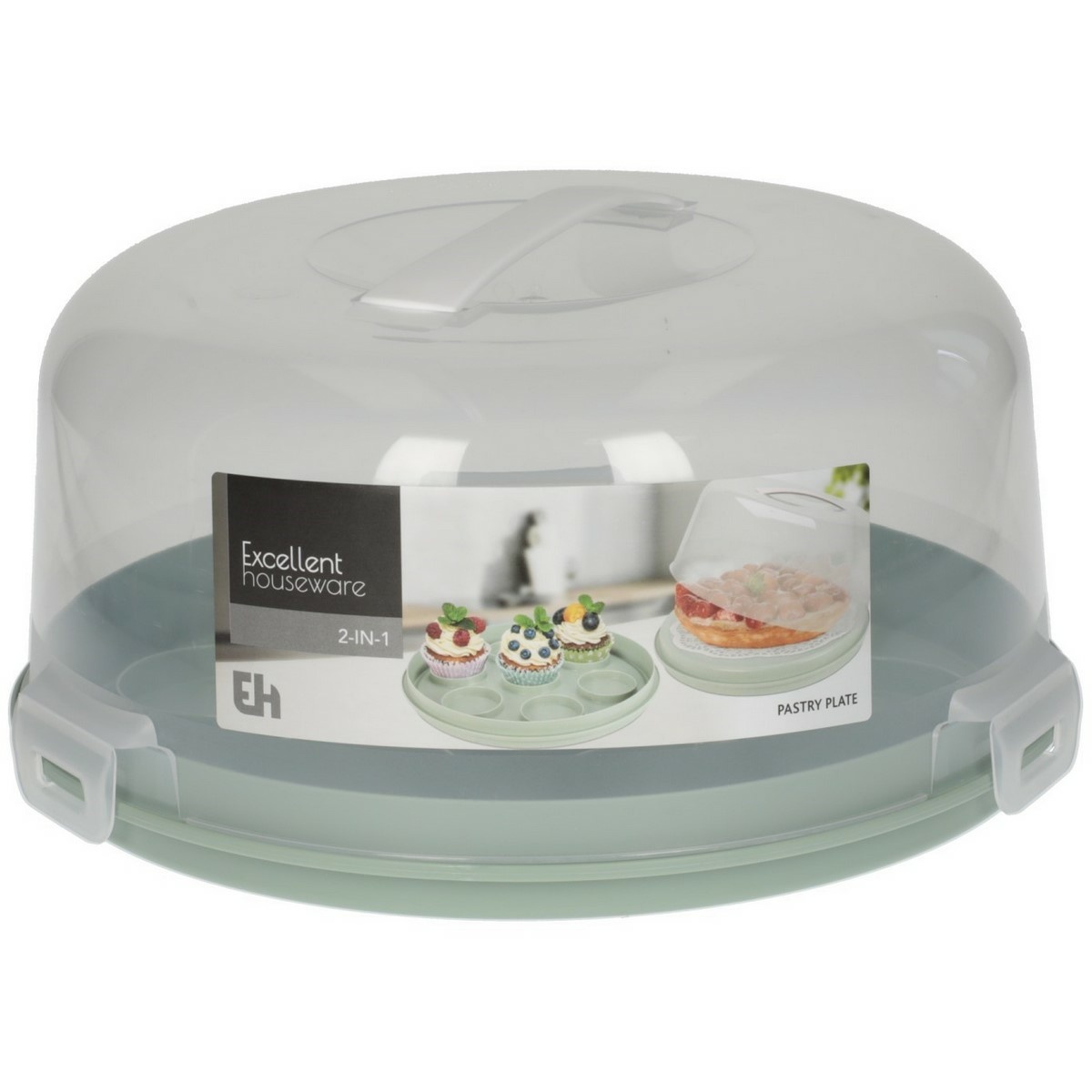 Tavă de servit EH cu capac 2in1, diametru 28 cm,verde