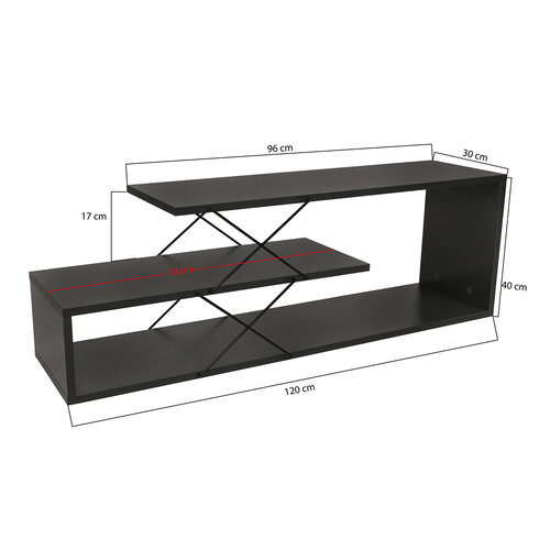TV stolík Zigzag Anthracite