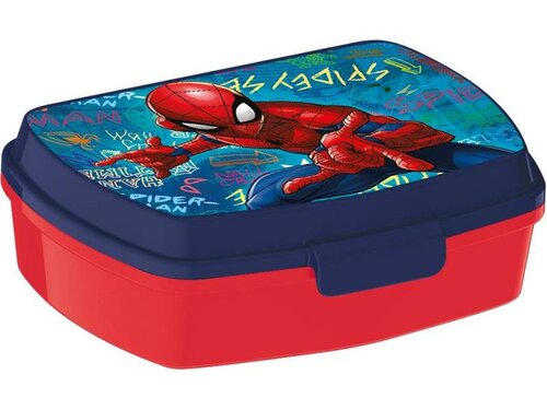 Obrázok Desiatový box Spiderman 17,5 x 14,5 x 6,5 cm, modrá