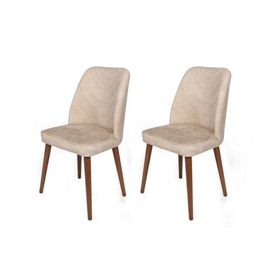 Set de scaune de sufragerie Dallas Beige andWalnut, 2 buc.