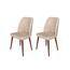 Sada jídelních židlí Dallas Beige and Walnut, 2 ks
