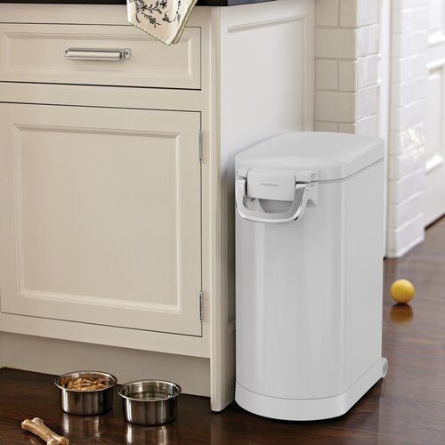 Simplehuman Kontejner na suché krmivo s pojistkou 30 l, bílá