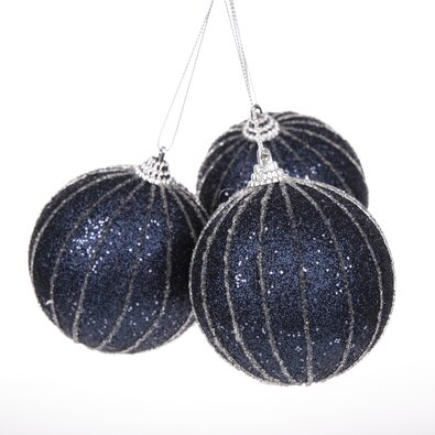 Zestaw ozdób świątecznych Limogene 3 szt., ciemnoniebieski