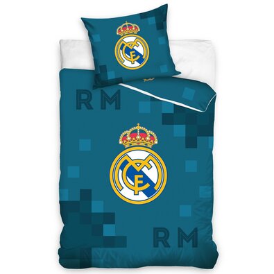 Bavlněné povlečení Real Madrid Dados Blue, 140 x 200 cm, 70 x 90 cm
