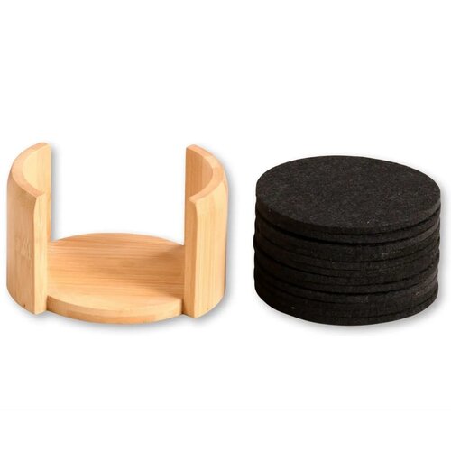 Kesper 58747 Набір фетрових підставок зі стійкою, 12 шт., діаметр 10 см