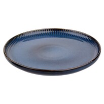 Altom Porzellan-Dessertteller Reactive Stripes blau, 20,5 cm