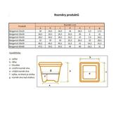 Jardinieră cu auto-irigare Plastia Bergamot 35 x 35 cm, maro